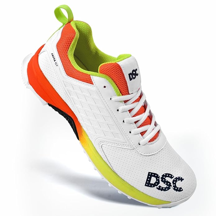 DSC JAFFA GT Cricket Shoes – (Lime/Orange) - Sports Galaxy - Online Sports Store in India DSC JAFFA GT Cricket Shoes – (Lime/Orange) - Image 4
