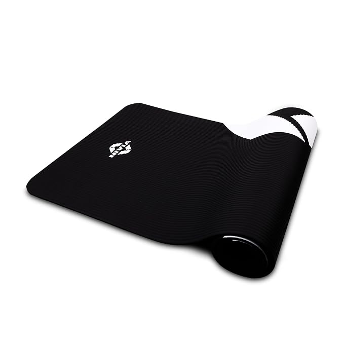 Sports Galaxy - Online Sports Store in India - Sports Galaxy - Online Sports Store in India Nivia Flow Yoga Mat for Men/Women, 10mm Yoga Mat With Extra Thickness, Soft rubber cushioning,