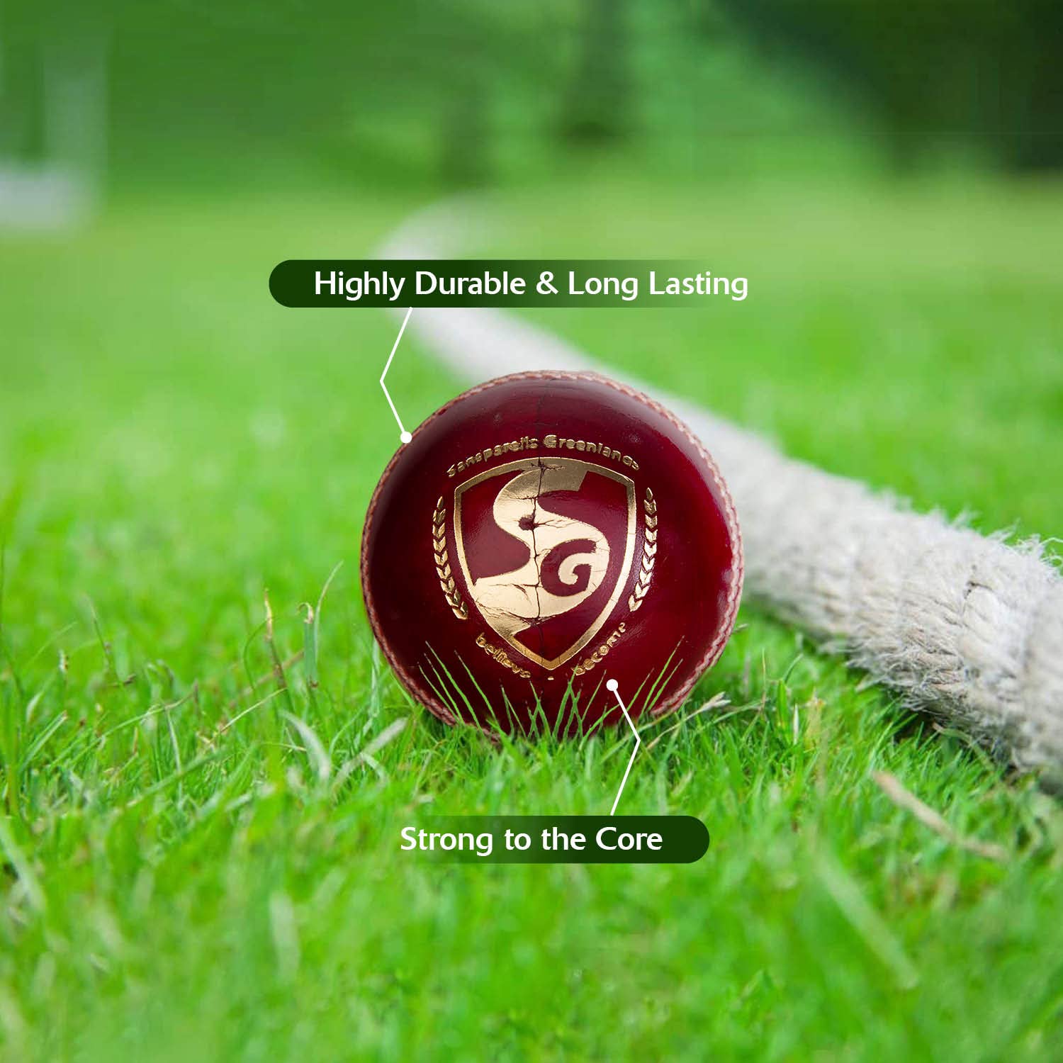 SG Bouncer Leather Cricket Ball – Premium Quality Red Ball for Practice & Matches - Sports Galaxy - Online Sports Store in India SG Bouncer Leather Cricket Ball – Premium Quality Red Ball for Practice & Matches - Image 3