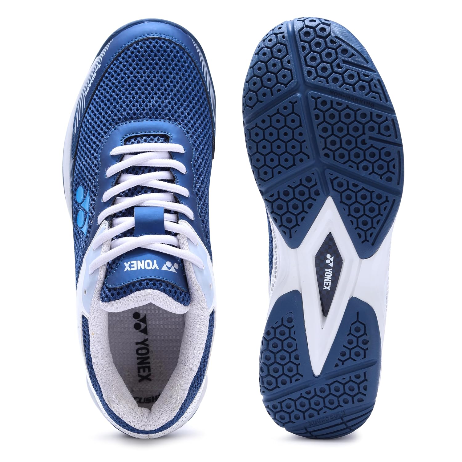 Yonex HY ULTRA I Badminton Shoes Dark Cobalt White Aquarius – Non Marking, Hexagrip - Sports Galaxy - Online Sports Store in India Yonex HY ULTRA I Badminton Shoes Dark Cobalt White Aquarius – Non Marking, Hexagrip - Image 5