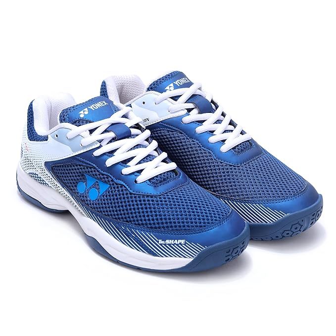 Yonex HY ULTRA I Badminton Shoes Dark Cobalt White Aquarius – Non Marking, Hexagrip