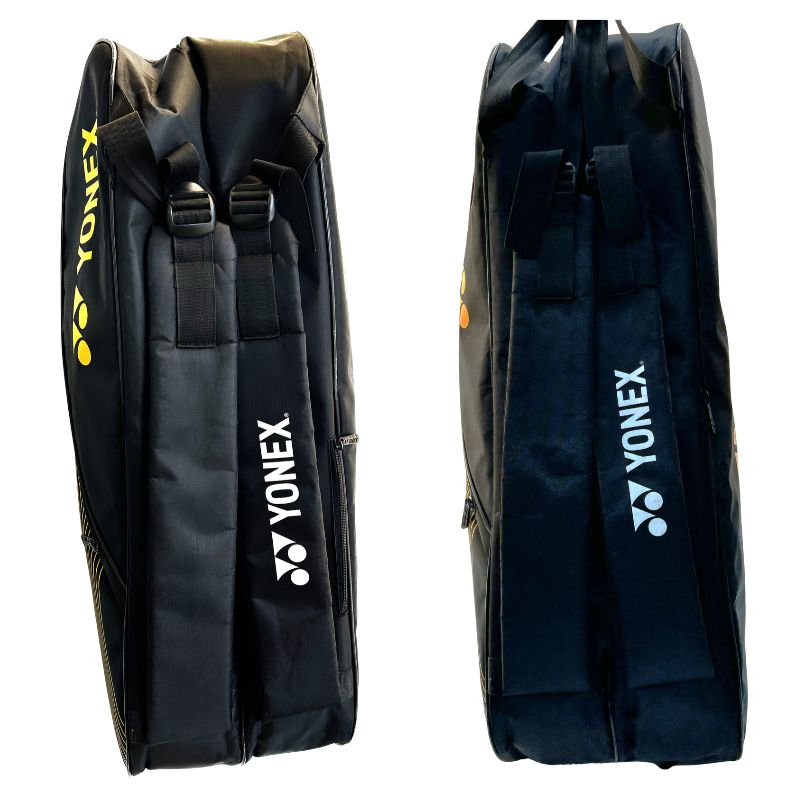Used Yonex Black and Yellow Kitbag – 2 Compartments with Front Zip Pocket | 6-Racket Holder - Sports Galaxy - Online Sports Store in India Used Yonex Black and Yellow Kitbag – 2 Compartments with Front Zip Pocket | 6-Racket Holder - Image 5