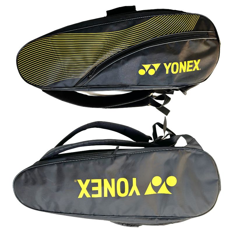 Used Yonex Black and Yellow Kitbag – 2 Compartments with Front Zip Pocket | 6-Racket Holder - Sports Galaxy - Online Sports Store in India Used Yonex Black and Yellow Kitbag – 2 Compartments with Front Zip Pocket | 6-Racket Holder - Image 4
