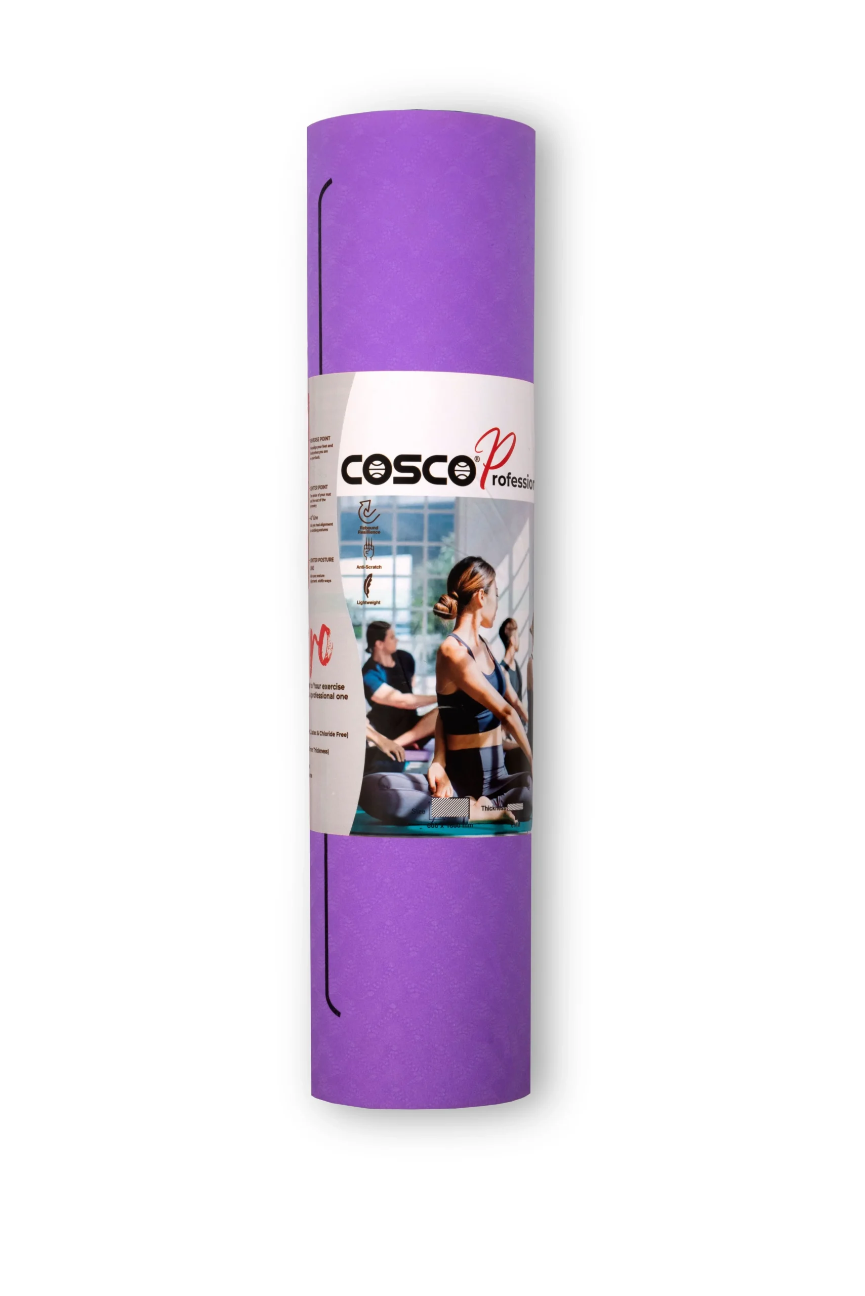 Sports Galaxy - Online Sports Store in India - Sports Galaxy - Online Sports Store in India Cosco Yoga Mat Pro 8mm - Eco-Friendly EVA Exercise Mat for Yoga, Pilates and Home Workouts (Color May vary)