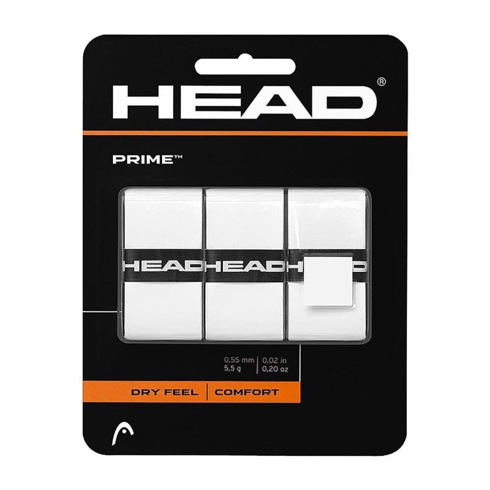 HEAD PRIME TENNIS OVER GRIP White (3 PCS) - Sports Galaxy - Online Sports Store in India HEAD PRIME TENNIS OVER GRIP White (3 PCS)