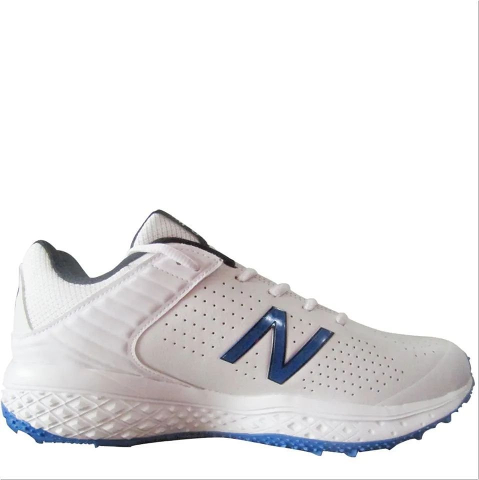 New Balance CK4020D4 Rubber Spike Cricket Shoes, White/Blue