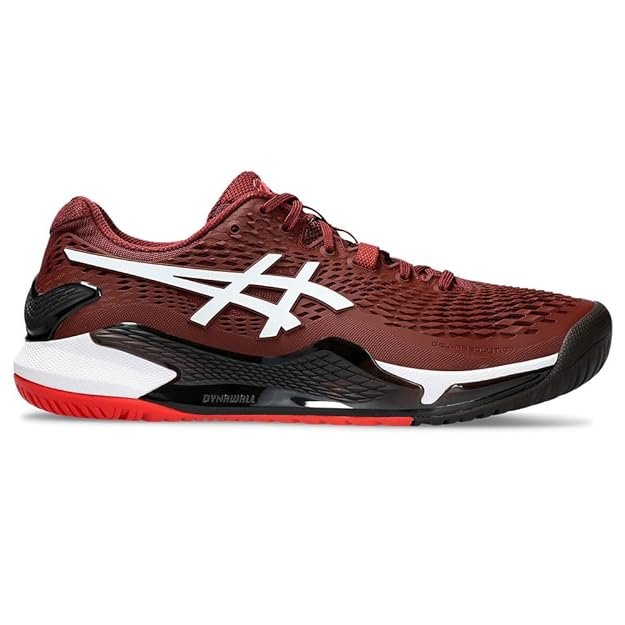 Asics Gel Resolution 9 Tennis Shoes ANTIQUE RED WHITE