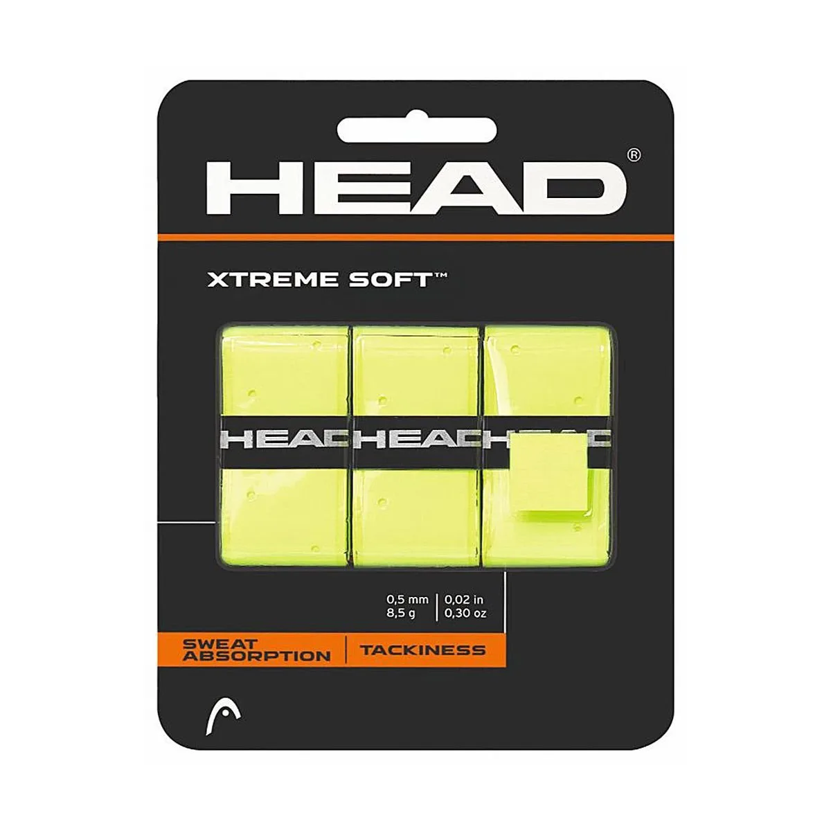 HEAD XTREME SOFT OVER GRIP yellow Set of 3