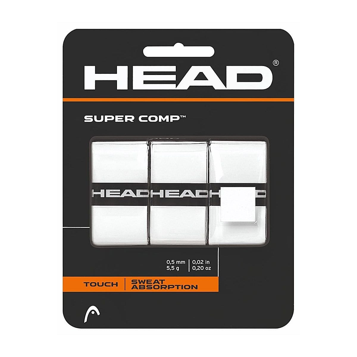 HEAD SUPER COMP OVER GRIP (WHITE) - Set of 3 - Sports Galaxy - Online Sports Store in India HEAD SUPER COMP OVER GRIP (WHITE) - Set of 3