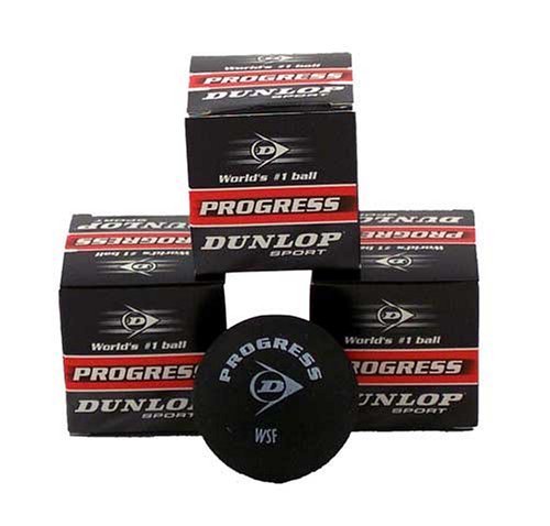 Dunlop Progress Red Dot Squash Ball - Set of 3