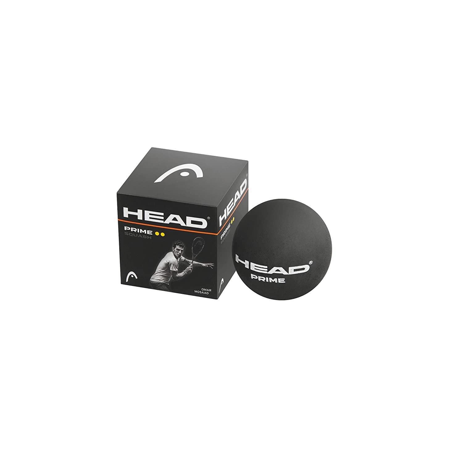 HEAD Prime Double Dot Squash Ball,Black