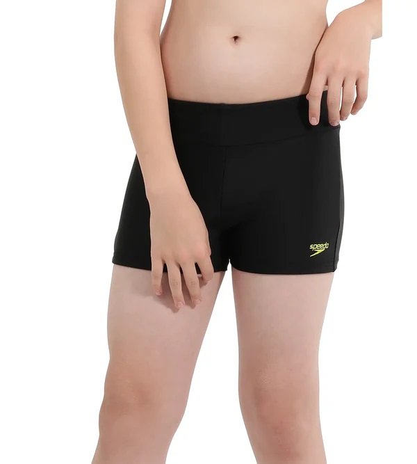 Speedo Essential Houston Aquashort, Junior Boy, Black/Lemon Drizzle