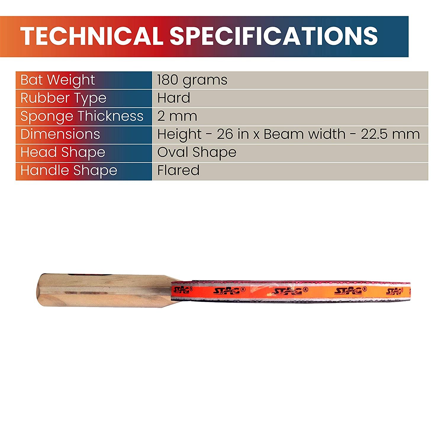 STAG Official Table Tennis bat